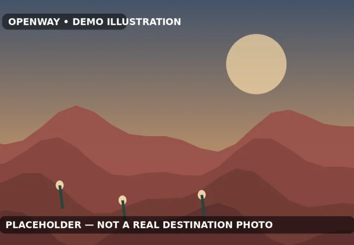 DEMO placeholder illustration, not a destination photograph