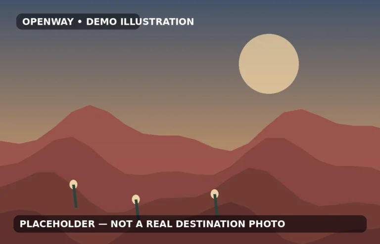 DEMO placeholder illustration, not a destination photograph