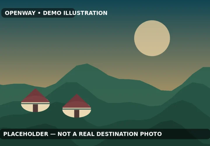 DEMO placeholder illustration, not a destination photograph