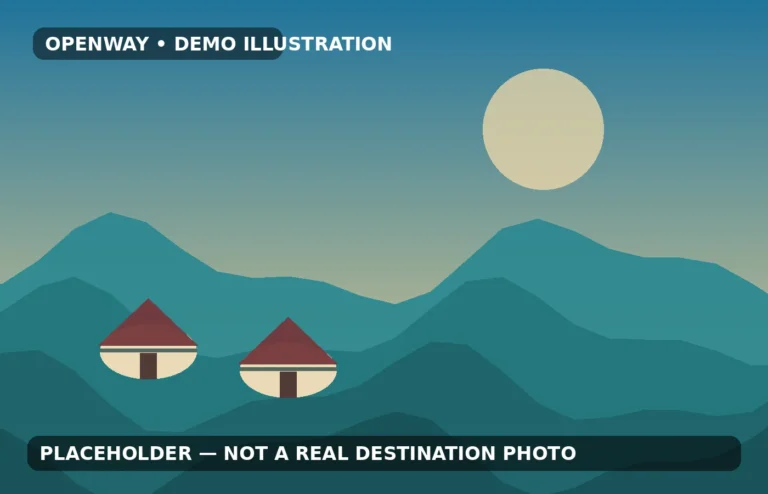 DEMO placeholder illustration, not a destination photograph