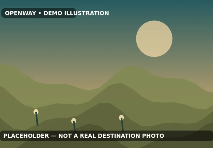 DEMO placeholder illustration, not a destination photograph