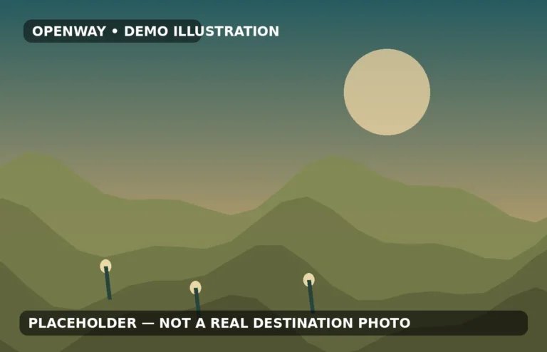 DEMO placeholder illustration, not a destination photograph